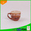 brown glazed mini coffee cup stoneware